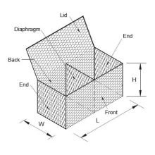 8x10cm gabiões de arame hexagonal